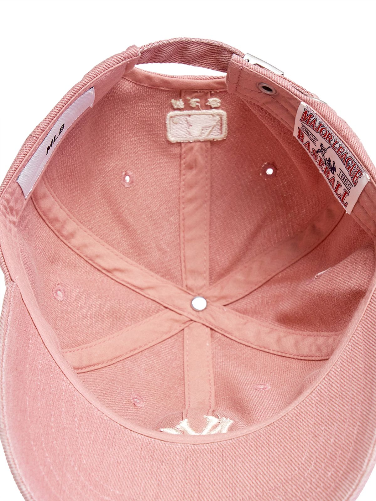 엠엘비(MLB) 베이직 워싱 언스트럭쳐 볼캡 NY (Coral)