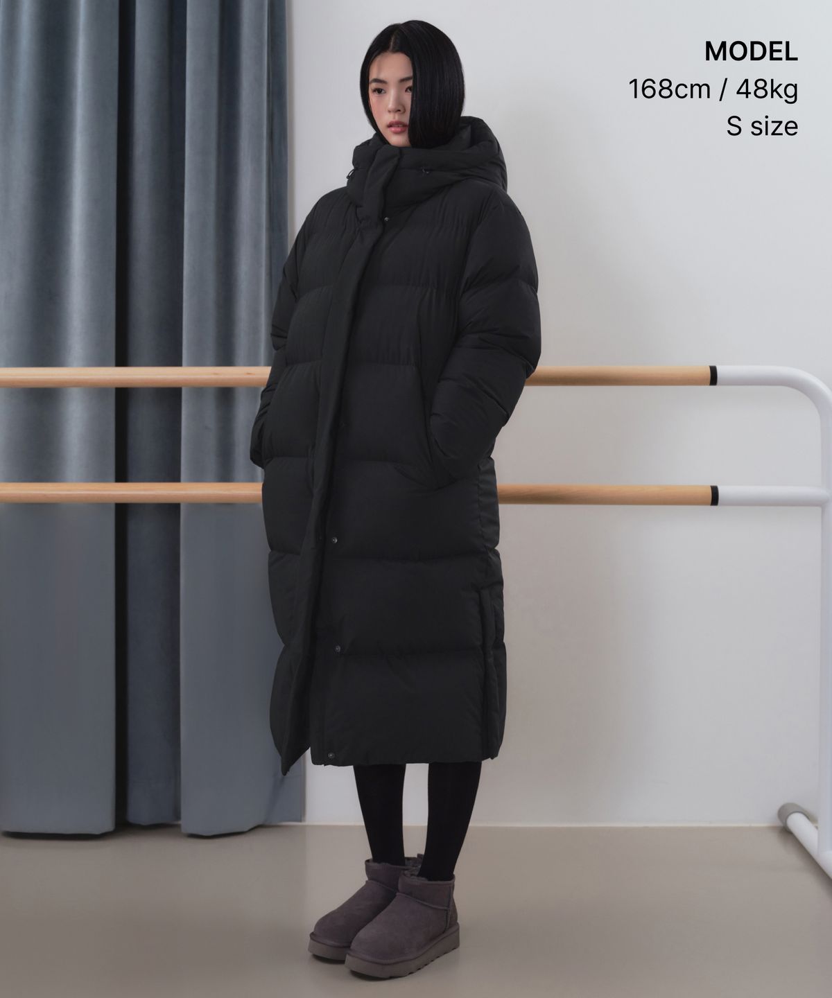 무신사 스탠다드 우먼(MUSINSA STANDARD WOMAN) 우먼즈 롱 다운 파카 [블랙]