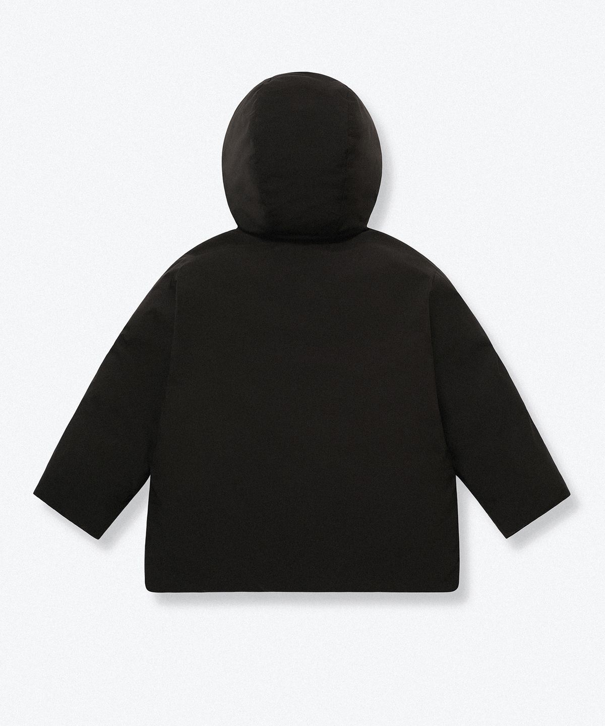 무신사 스탠다드 키즈(MUSINSA STANDARD KIDS) 데일리 푸퍼 미니멀 후디드 숏 패딩 재킷 [블랙]