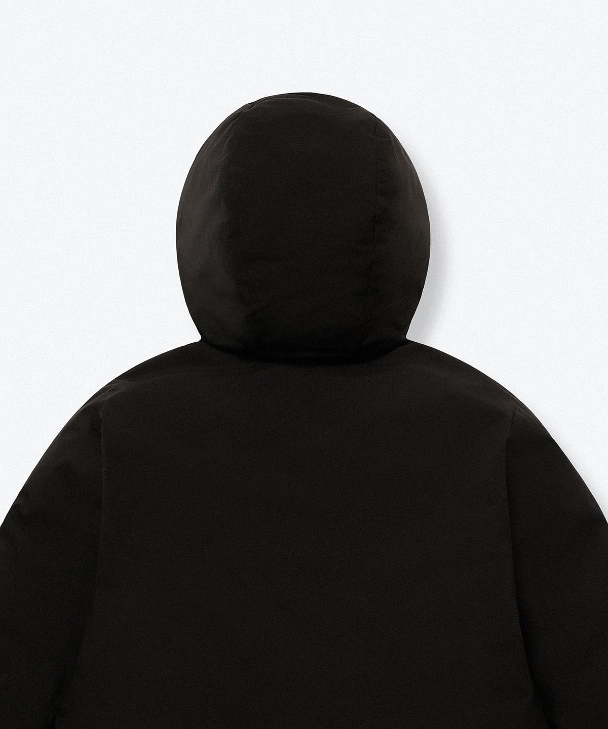 무신사 스탠다드 키즈(MUSINSA STANDARD KIDS) 데일리 푸퍼 미니멀 후디드 숏 패딩 재킷 [블랙]