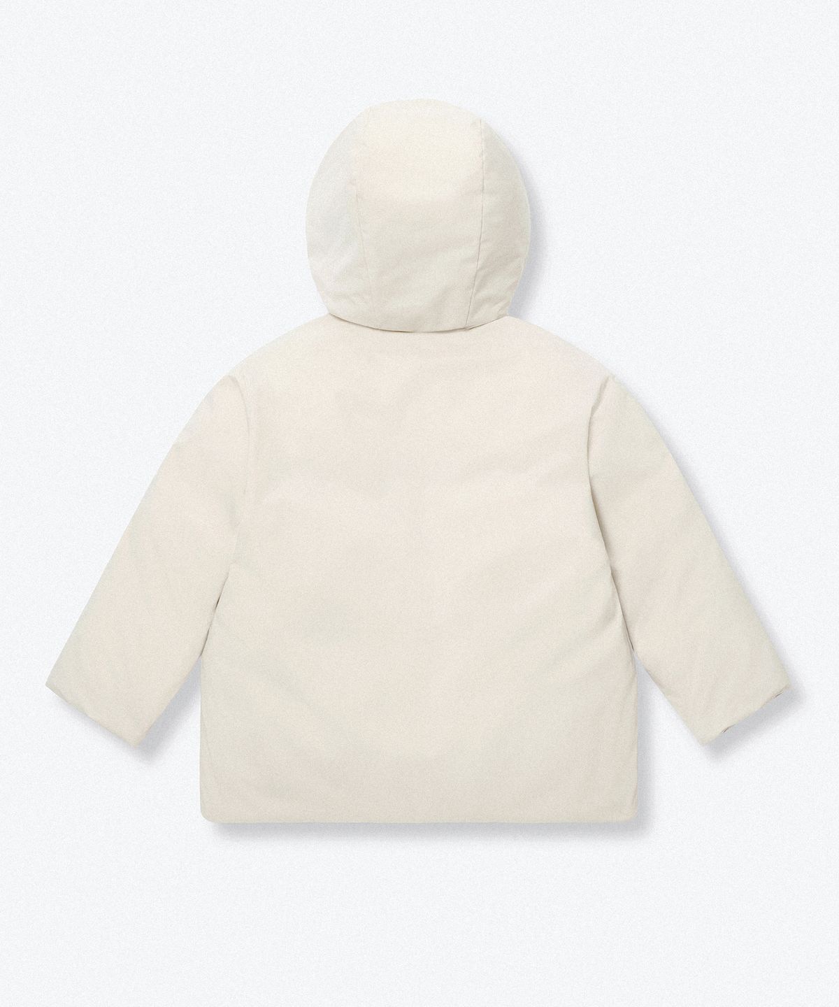 무신사 스탠다드 키즈(MUSINSA STANDARD KIDS) 데일리 푸퍼 미니멀 후디드 숏 패딩 재킷 [더스티 크림]