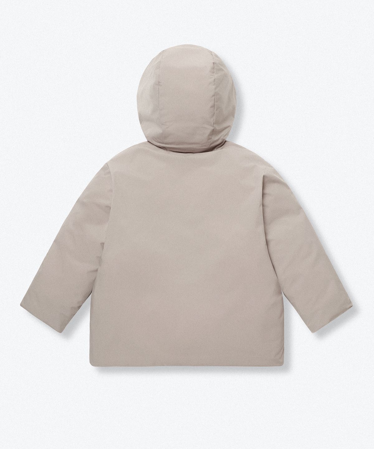 무신사 스탠다드 키즈(MUSINSA STANDARD KIDS) 데일리 푸퍼 미니멀 후디드 숏 패딩 재킷 [라이트 베이지]