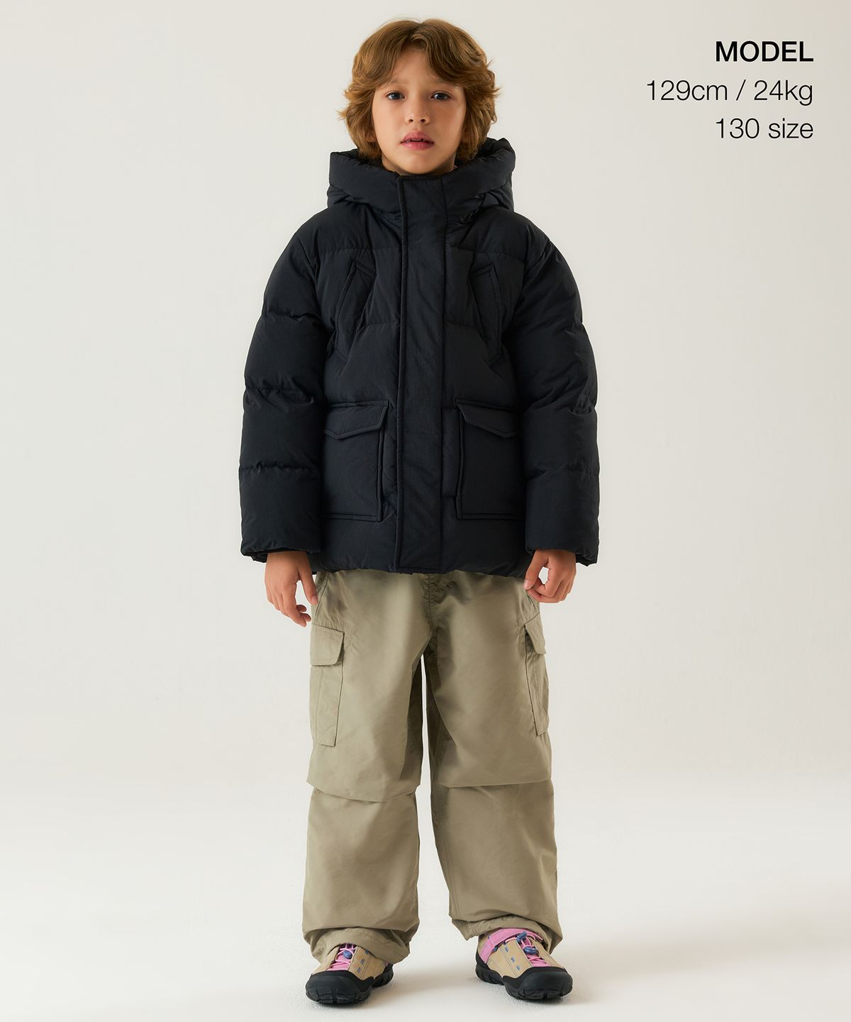 무신사 스탠다드 키즈(MUSINSA STANDARD KIDS) 마운틴 패딩 파카 [블랙]