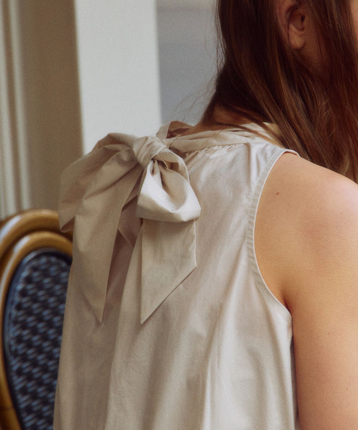 오떼뜨(OCTETTE) HALTER NECK TIE BLOUSE_4COLOR