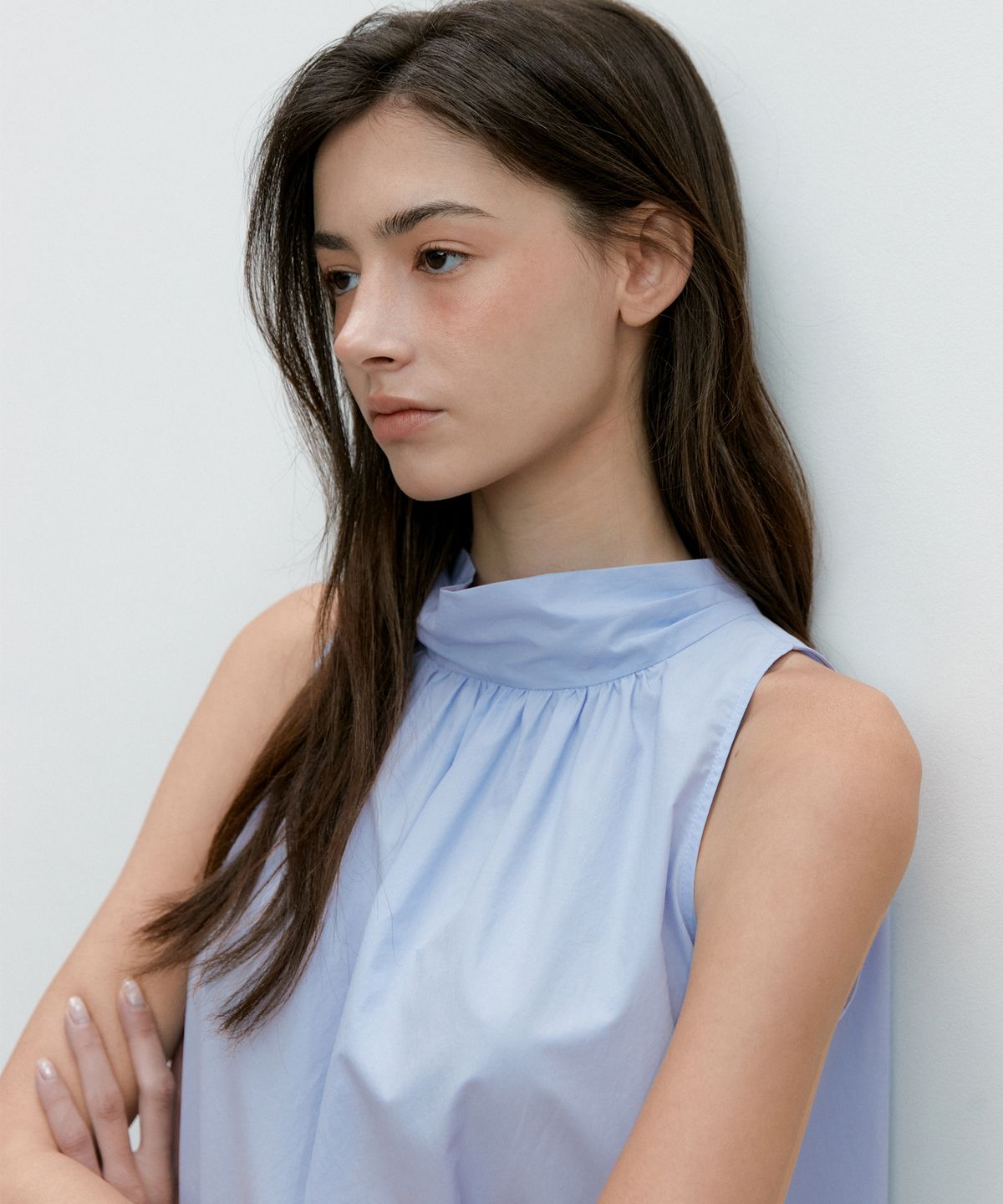 오떼뜨(OCTETTE) HALTER NECK TIE BLOUSE_4COLOR