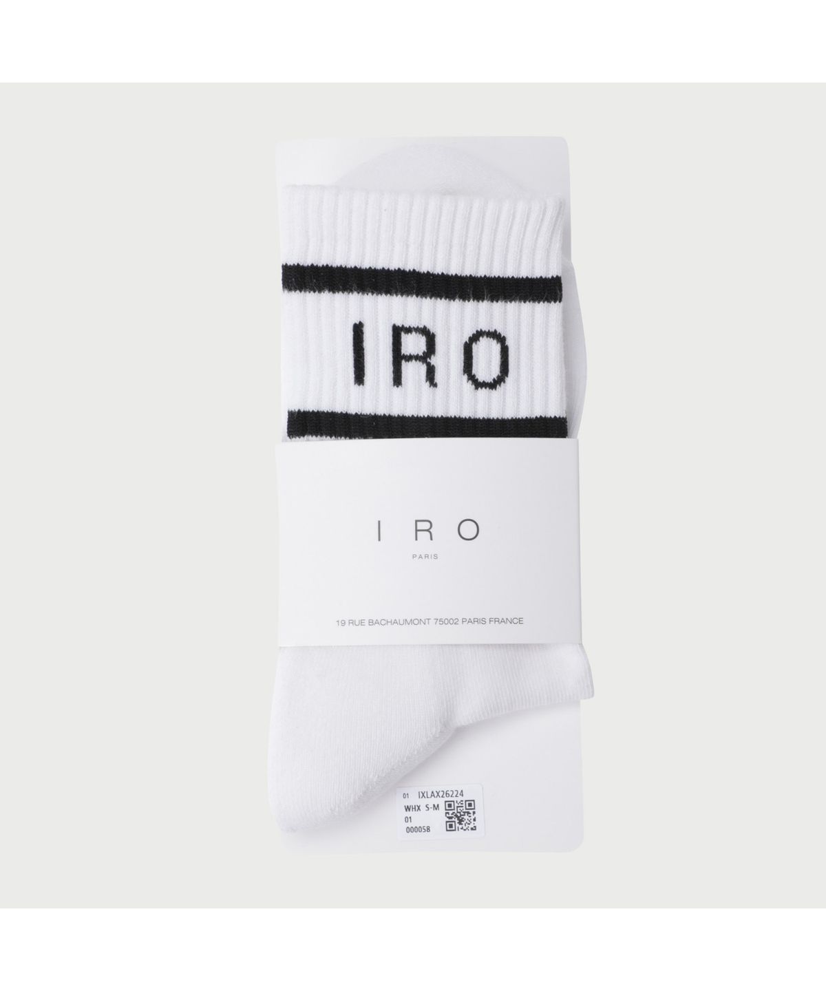 이로(IRO) IRO 라인 로고 양말 IXLAX26224WHX
