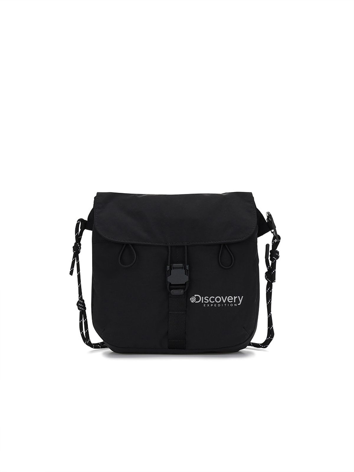 디스커버리 익스페디션(DISCOVERY EXPEDITION) 리프트 로프스트랩 플랩 크로스백 (BLACK)