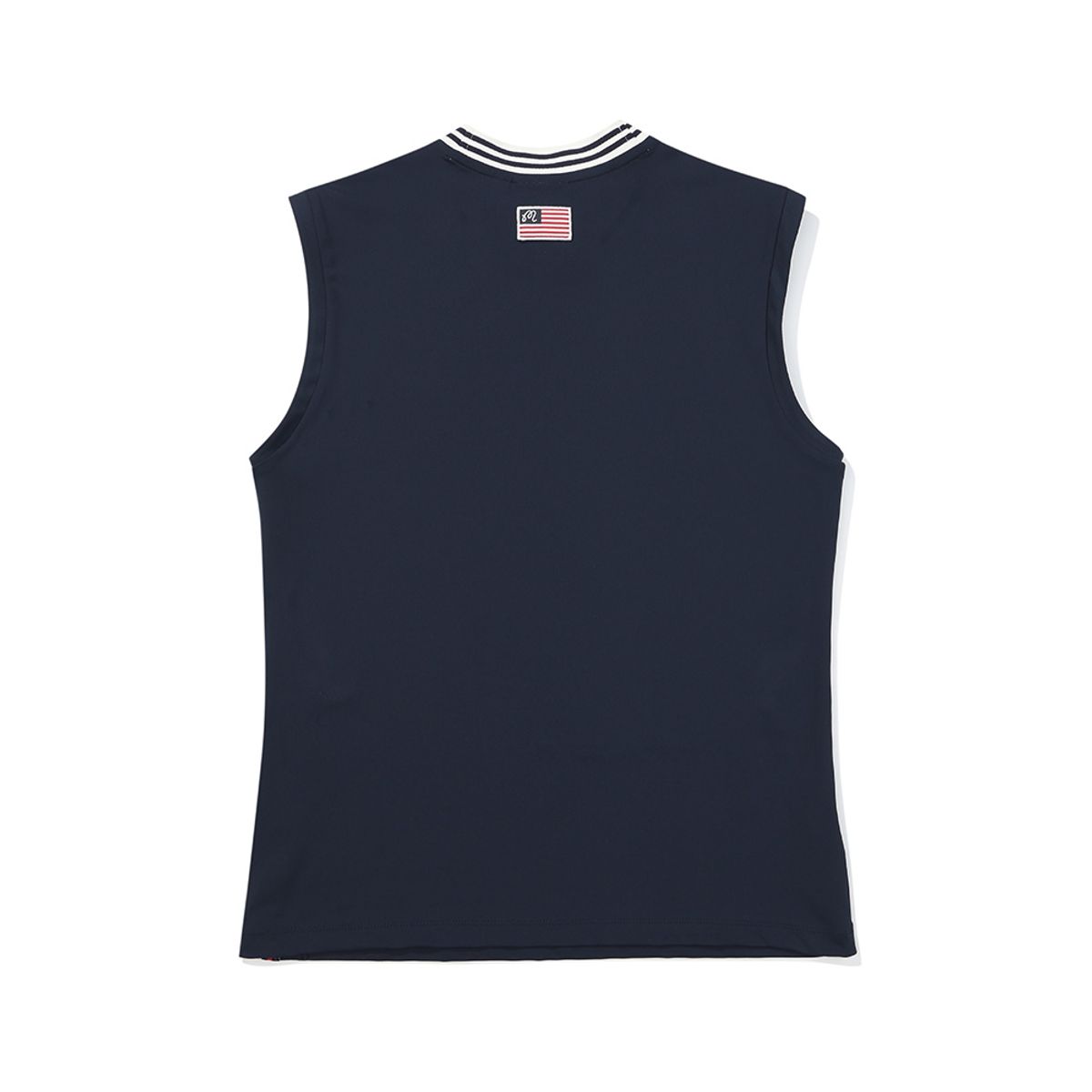 말본 골프(MALBON GOLF) 모크넥 슬리브리스 티셔츠 NAVY (WOMAN)