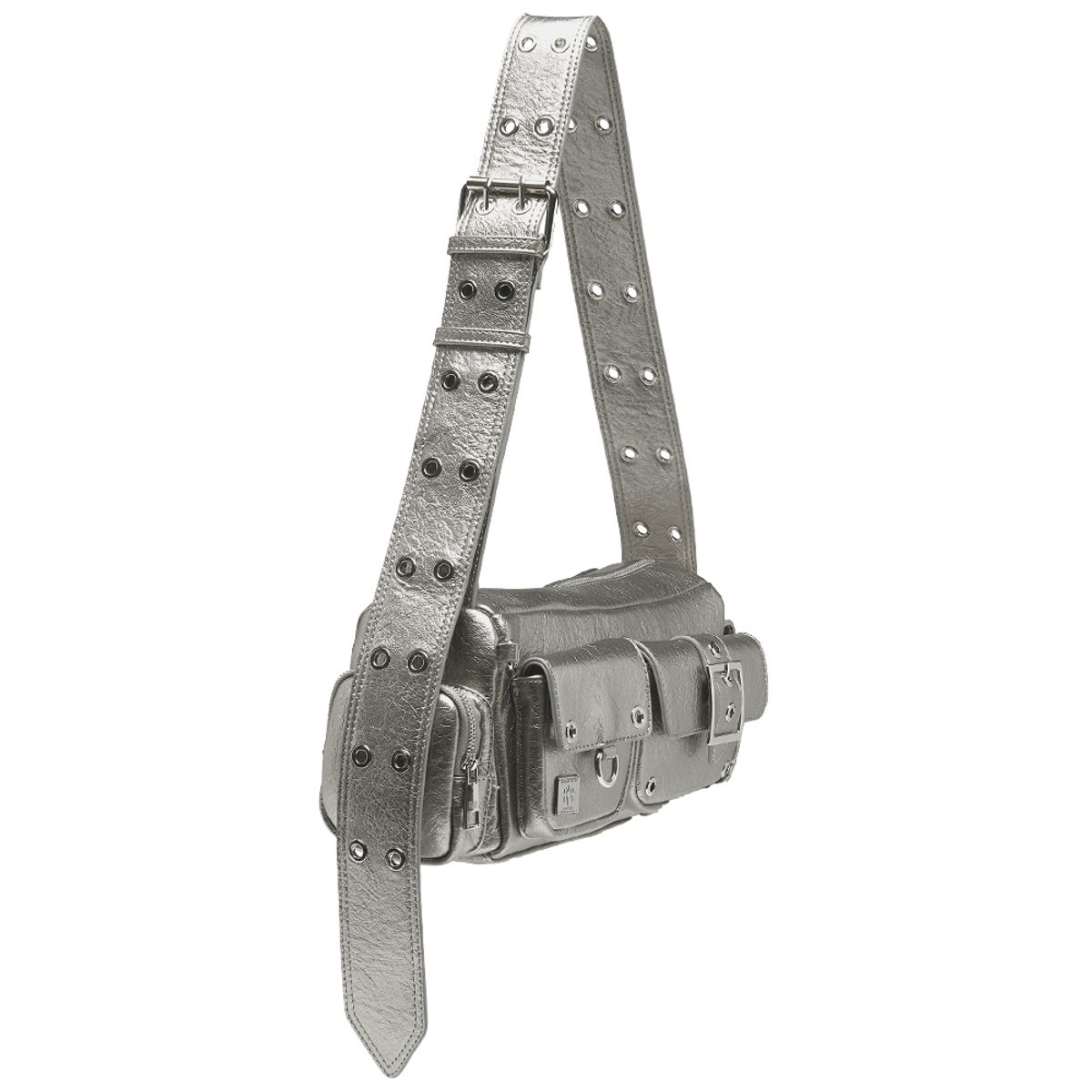 블랙 퍼플(BLACK PURPLE) 미니 포트리스 백 Mini Fortress Bag-Black Silver