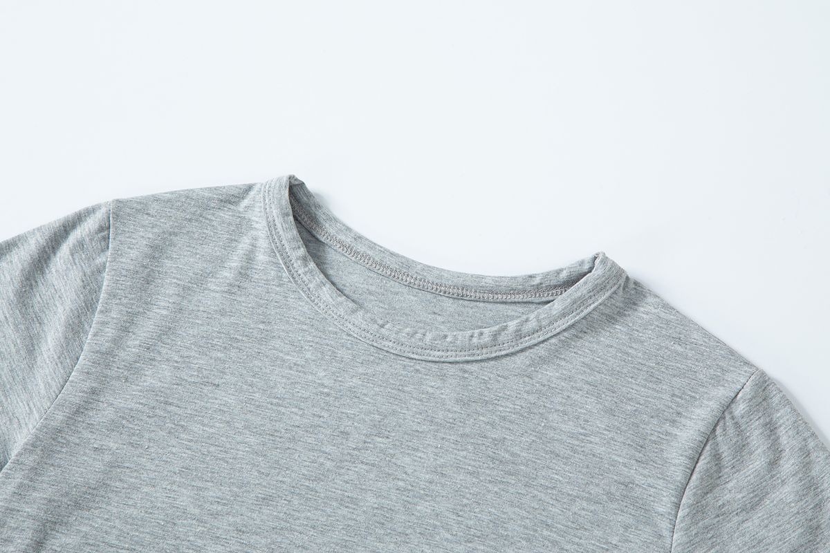 샐러드바구니(SALAD BAGUNI) Lace tag crop tee - gray