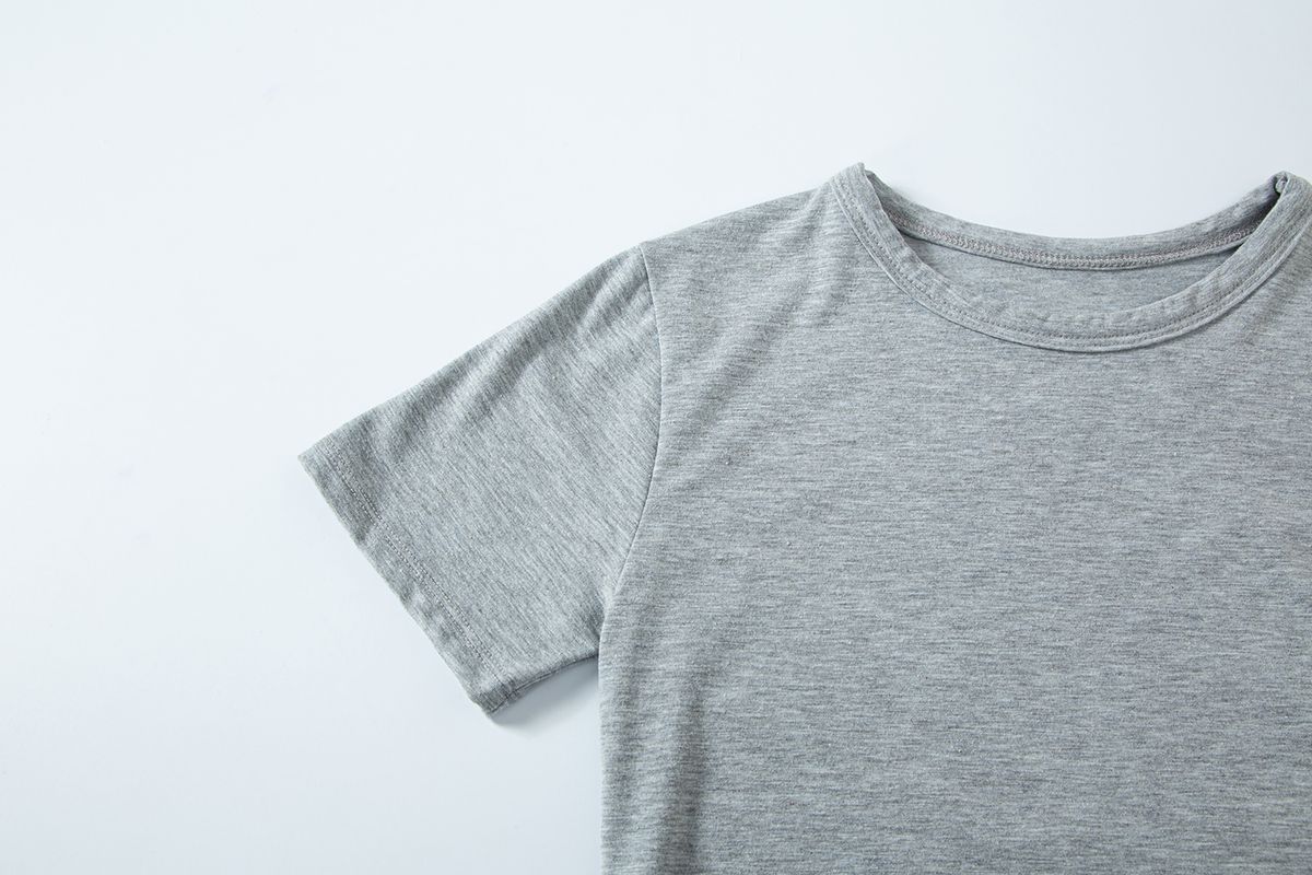 샐러드바구니(SALAD BAGUNI) Lace tag crop tee - gray