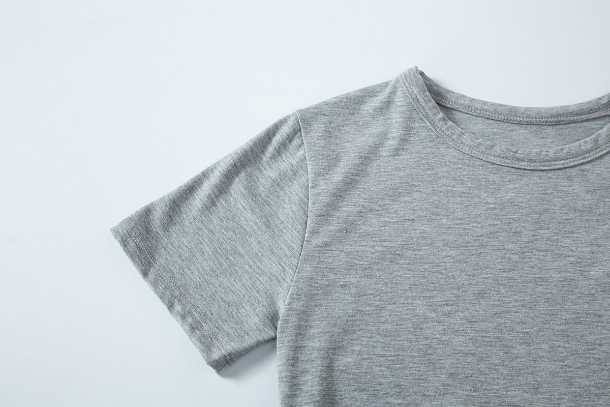 샐러드바구니(SALAD BAGUNI) Lace tag crop tee - gray