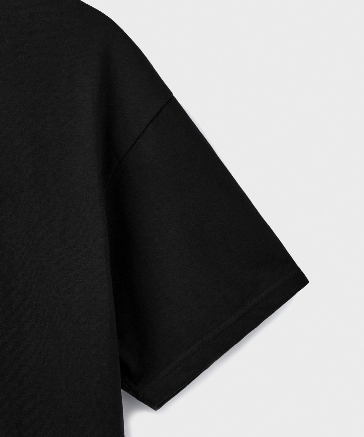 브랜디드(BRANDED) SOFT CROP T-SHIRT [BLACK]