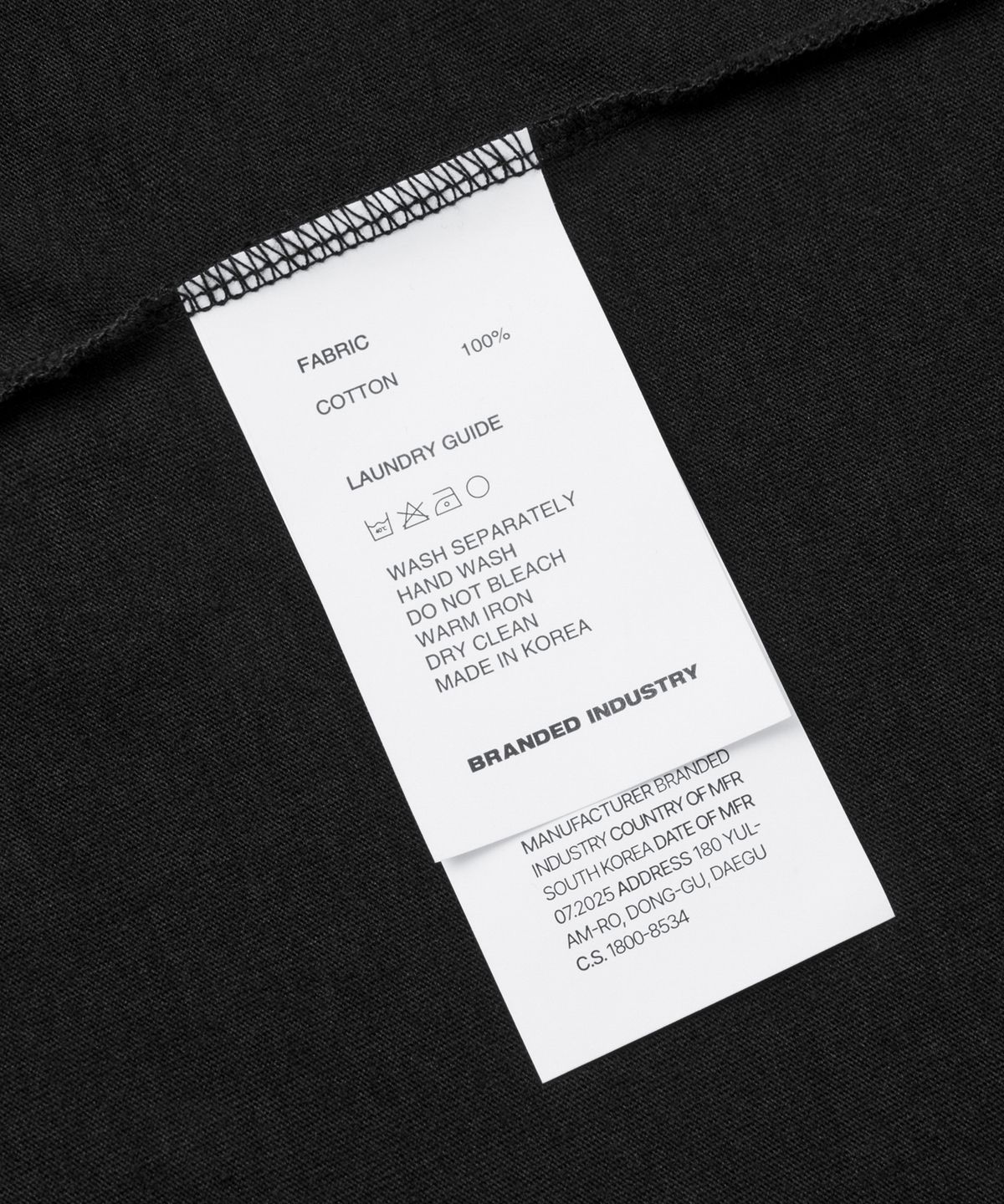 브랜디드(BRANDED) SOFT CROP T-SHIRT [BLACK]