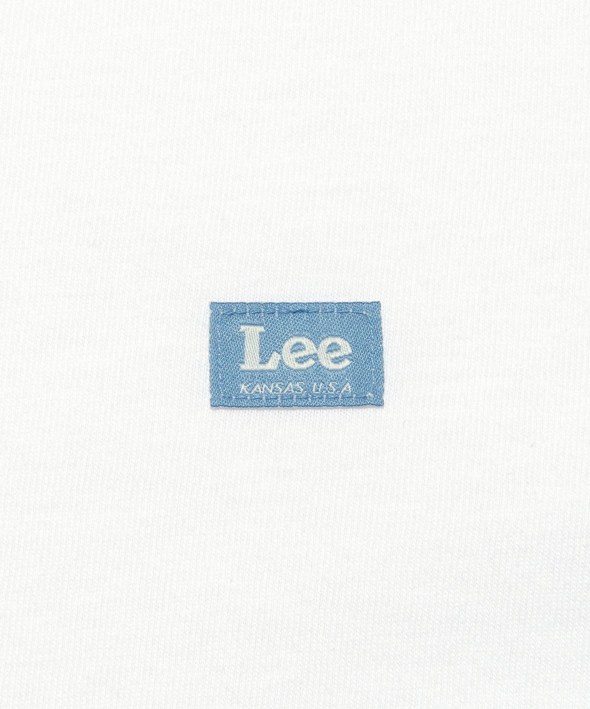 리(LEE) 우먼 라벨 긴팔 티셔츠 화이트