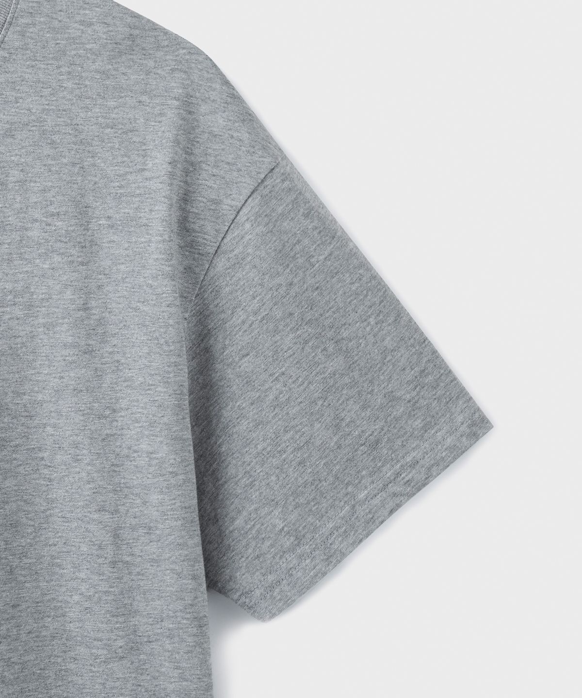 브랜디드(BRANDED) SOFT CROP T-SHIRT [MELANGE GRAY]