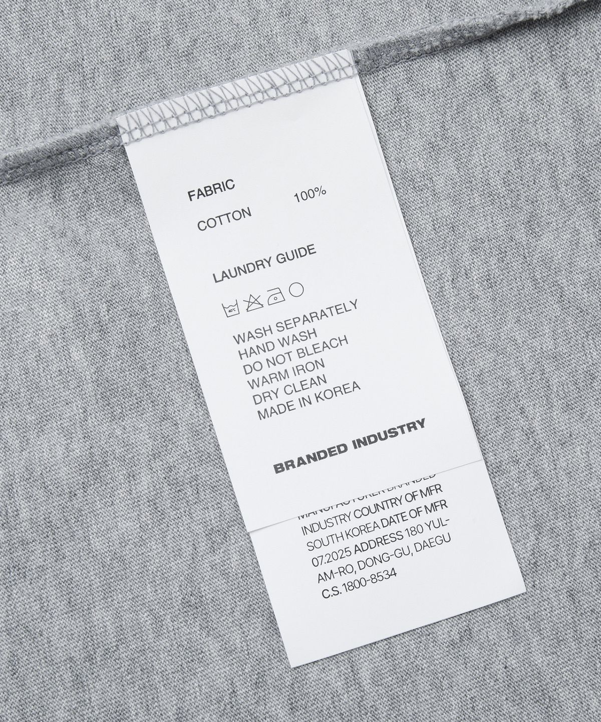 브랜디드(BRANDED) SOFT CROP T-SHIRT [MELANGE GRAY]