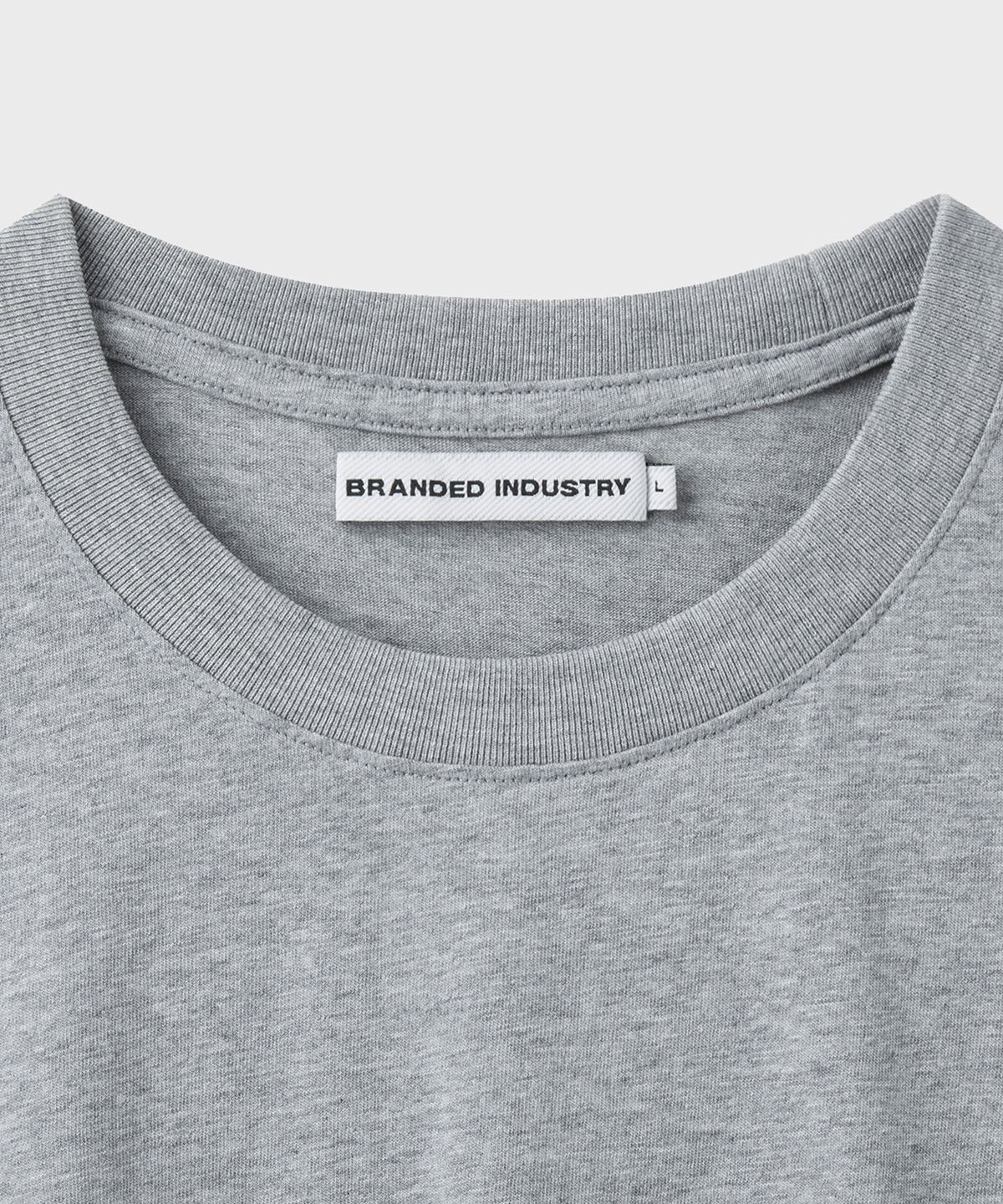 브랜디드(BRANDED) SOFT CROP T-SHIRT [MELANGE GRAY]