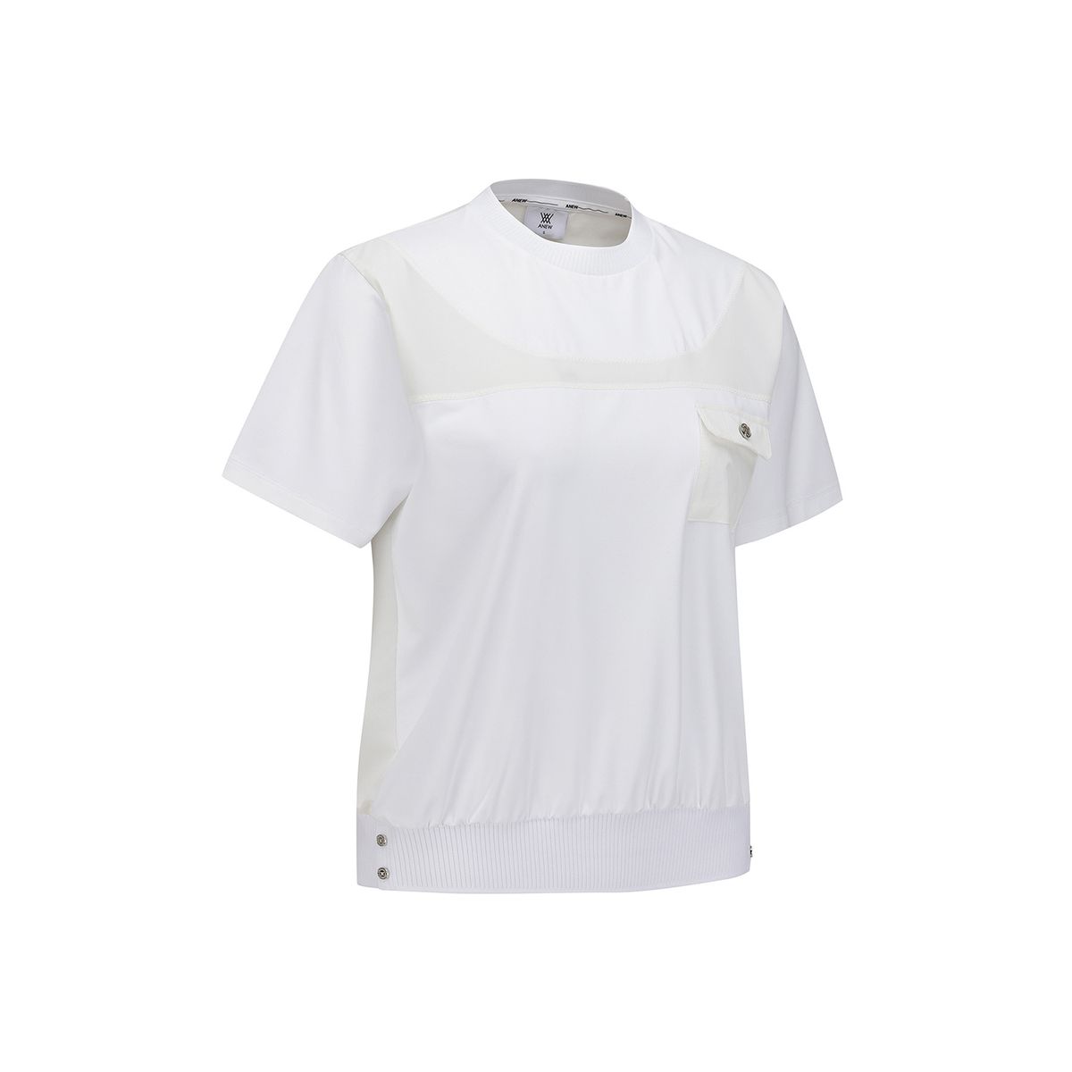 어뉴골프(ANEW GOLF) WOMEN FA HYBRID ROUND SHORT T-SHIRT_WH