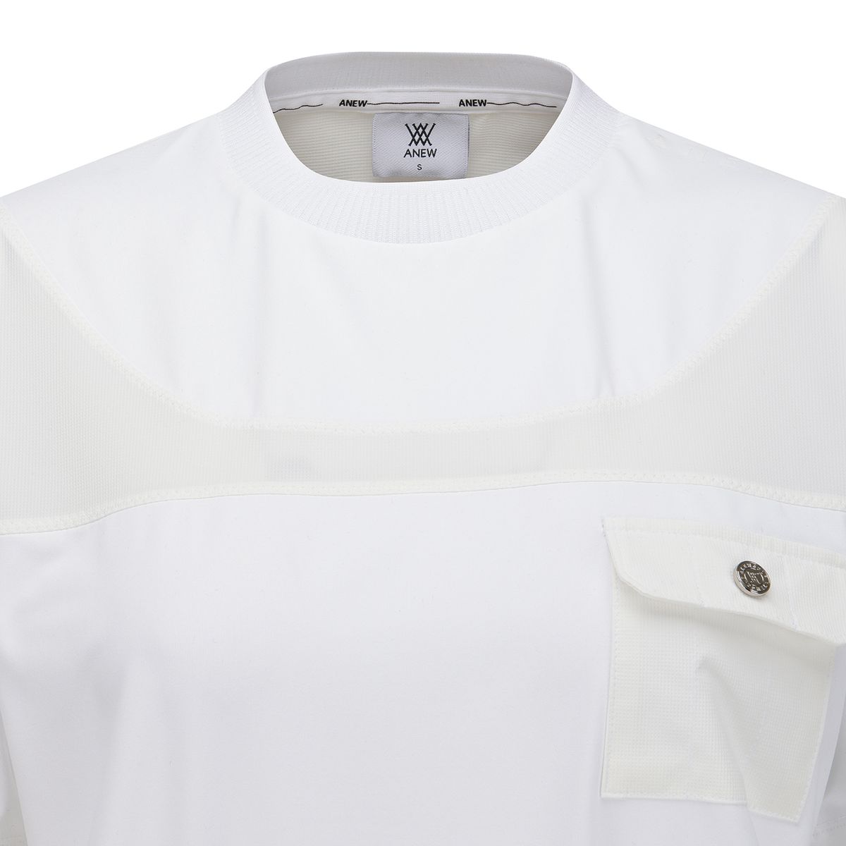 어뉴골프(ANEW GOLF) WOMEN FA HYBRID ROUND SHORT T-SHIRT_WH