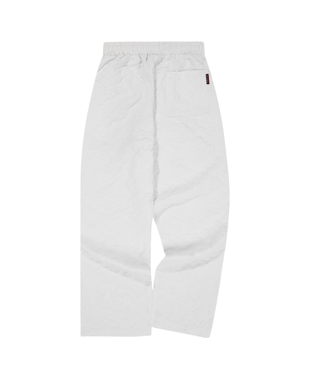 에스이에스티(S'EST) Flower Embossing Pants White