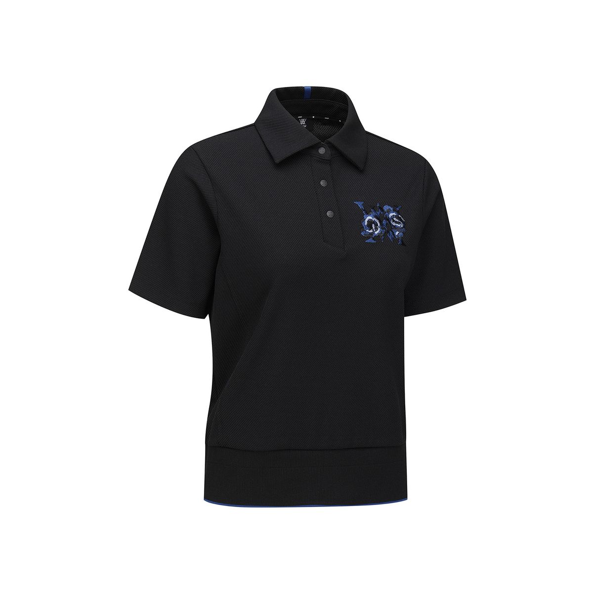 어뉴골프(ANEW GOLF) WOMEN FA BLOUSON SHORT T-SHIRT_BK