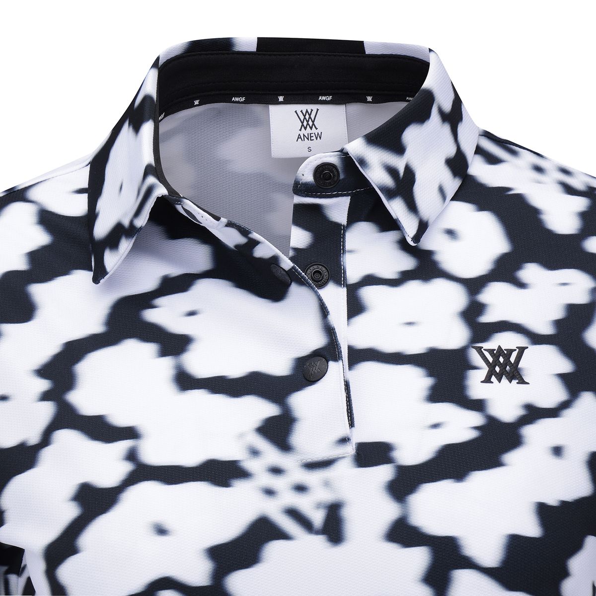 어뉴골프(ANEW GOLF) WOMEN FA FLOWER PATTERN SHORT T-SHIRT_WH