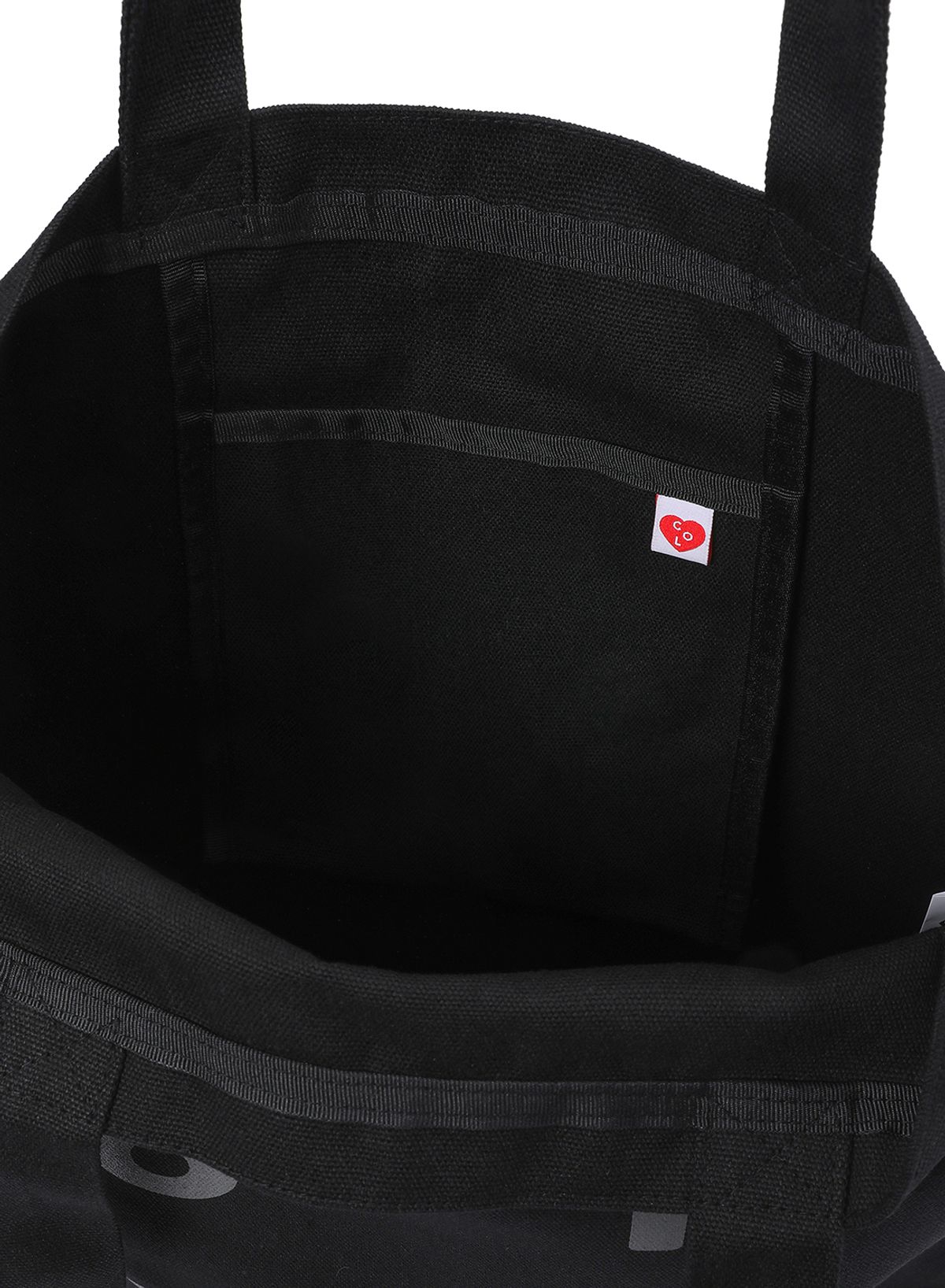 꼴라주바캉스(COLLAGEVACANCE) Logo Alphabet Cotton Bag - Black (에코백)