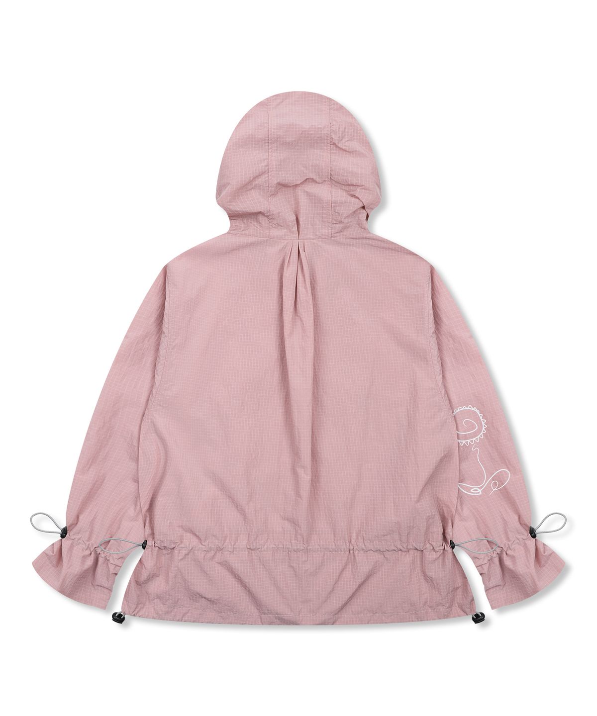루나키후(RuNaKi'Hu') WXJ029 히나타 체크 배색 립스탑 윈드브레이커 (VINTAGE PINK)