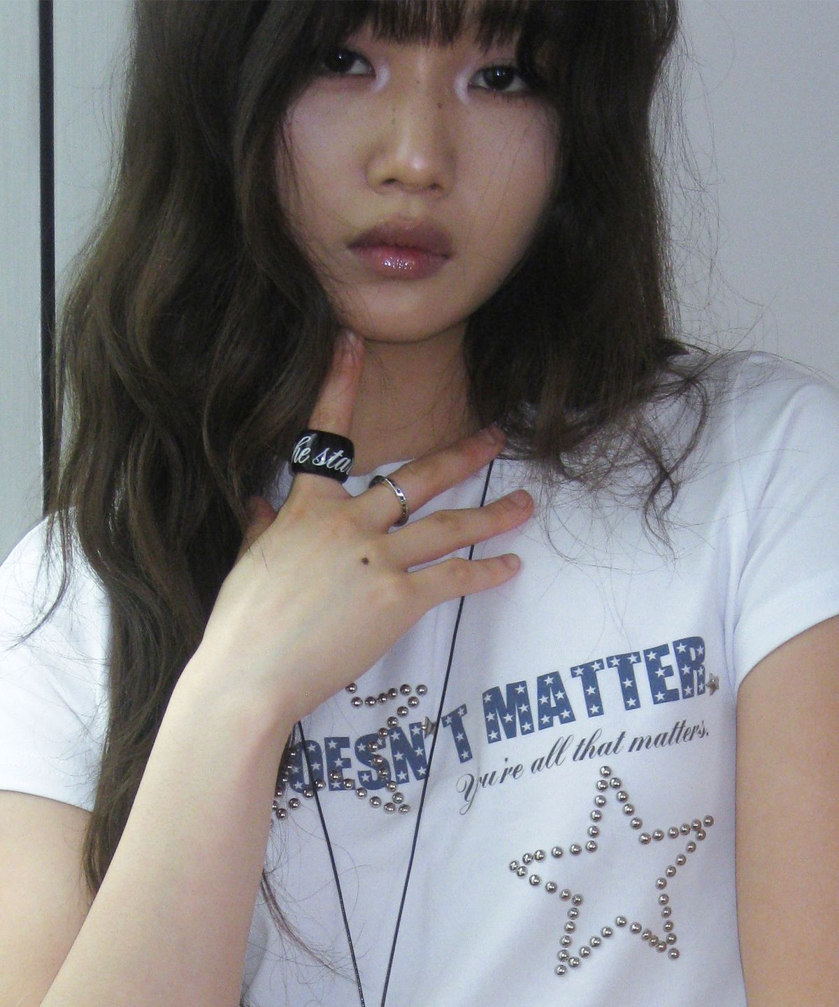 잇더즌매터(IT DOESN'T MATTER) [Formica] Spell ring (Black White)