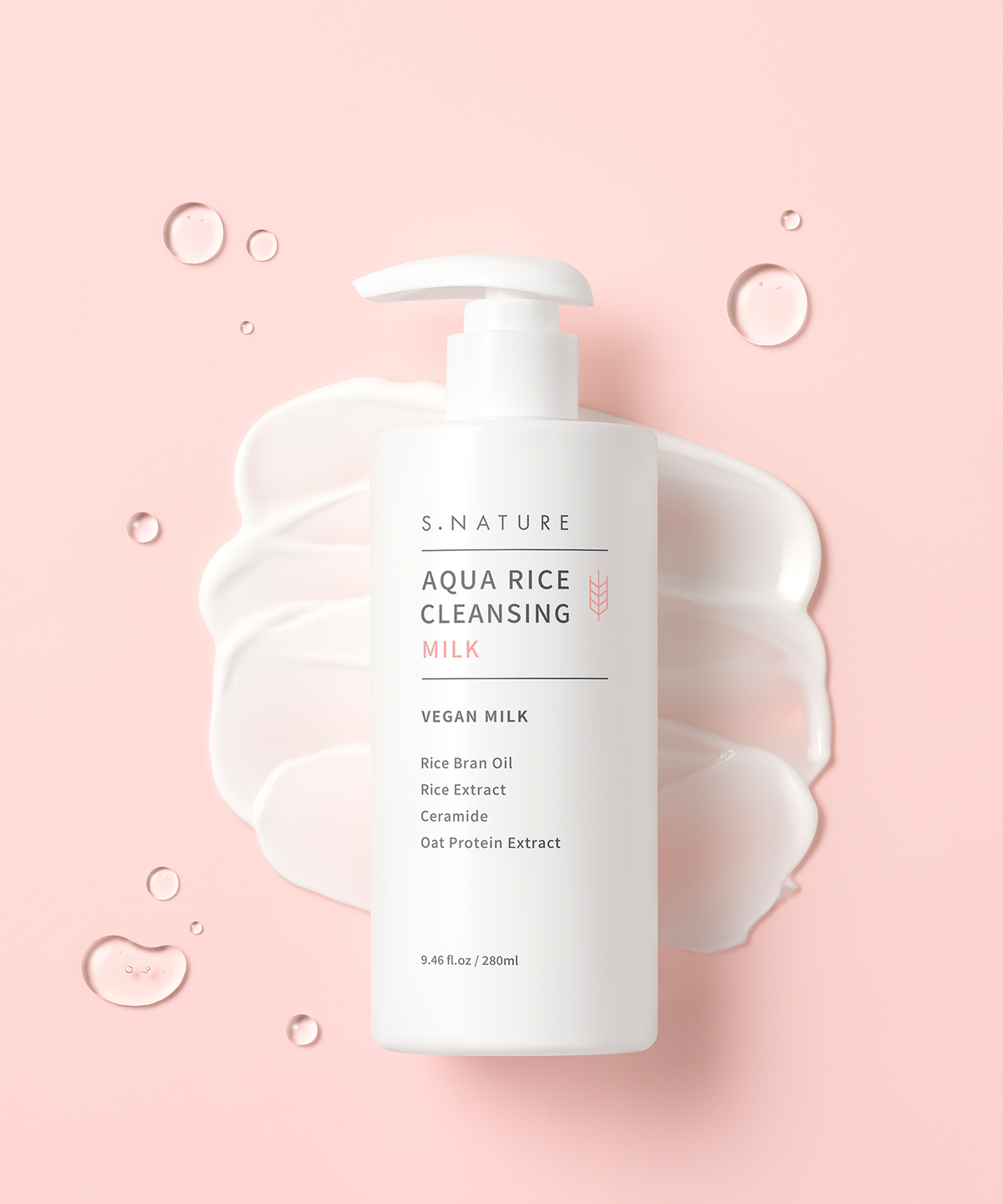 에스네이처(S.NATURE) 아쿠아 라이스 클렌징밀크 280ml