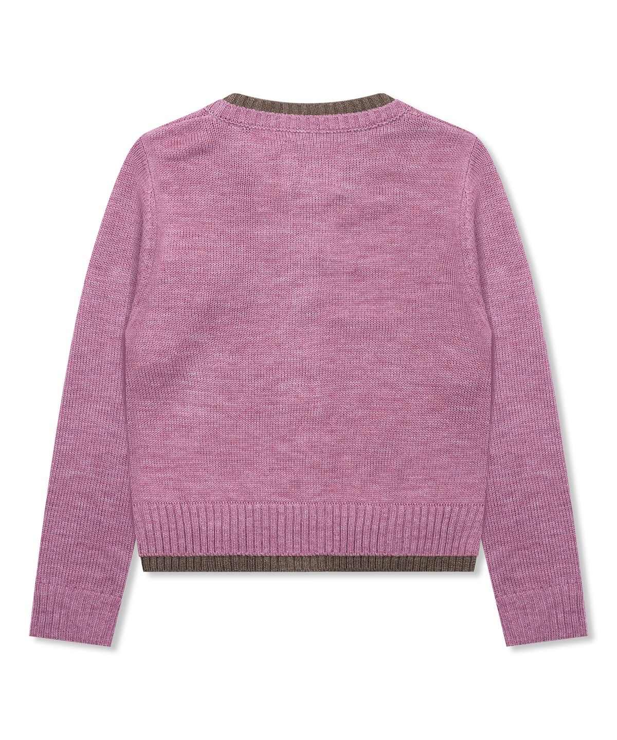 루나키후(RuNaKi'Hu') WXK023 복숭아 꽃 크로셰 배색 니트 가디건 (VINTAGE PINK)