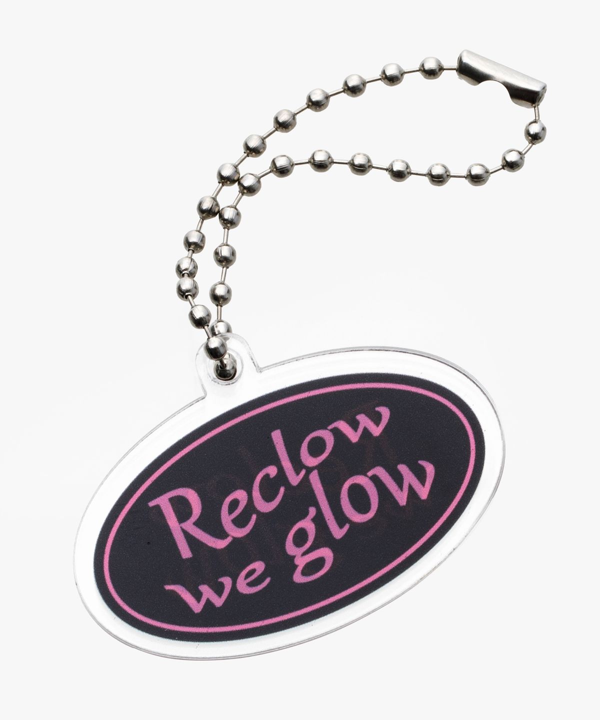 리끌로우(RECLOW) RC OVAL LOGO 아크릴 키링 BLACK