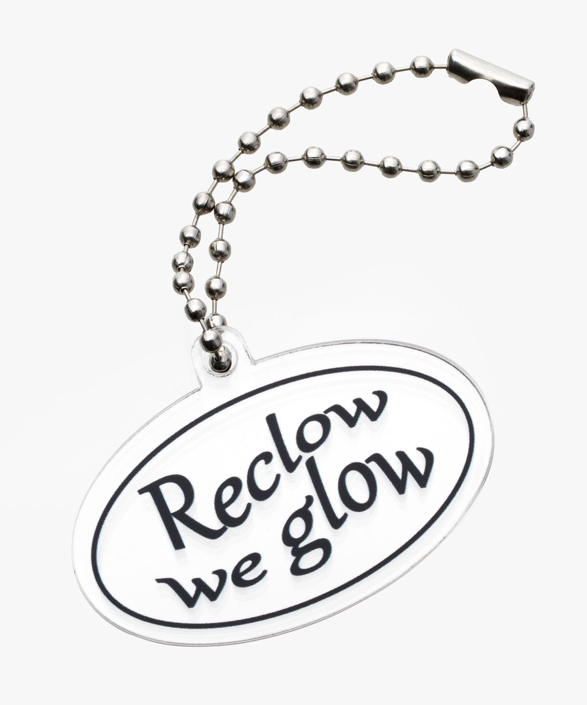 리끌로우(RECLOW) RC OVAL LOGO 아크릴 키링 CLEAR