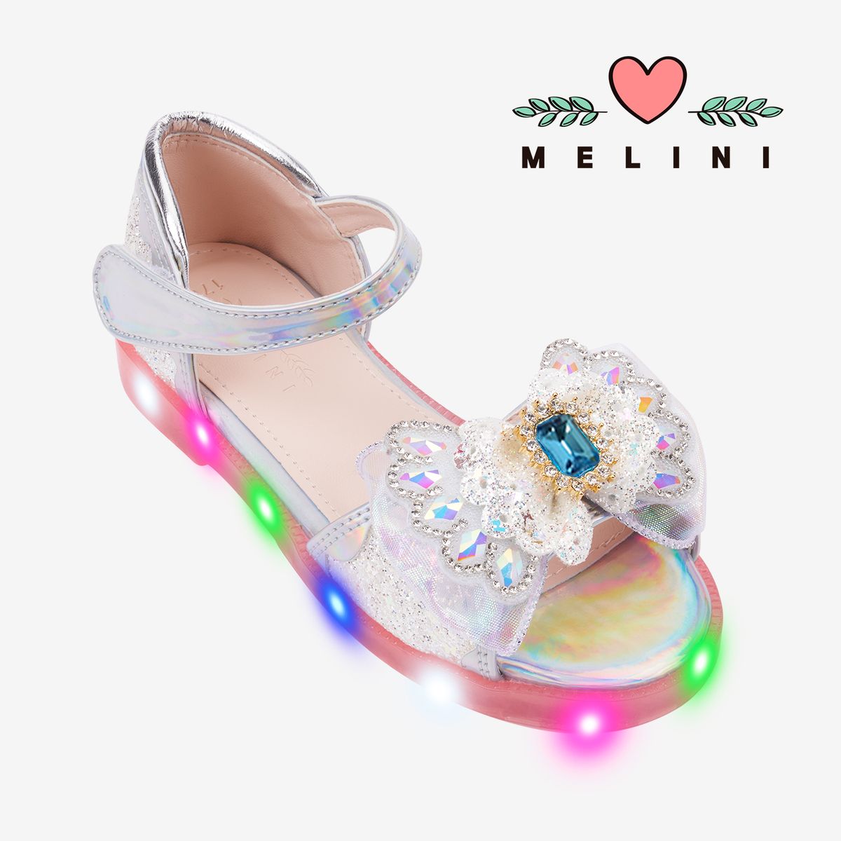 멜리니(MELINI) 여아샌들 여아구두 노라M - 쥬얼화이트