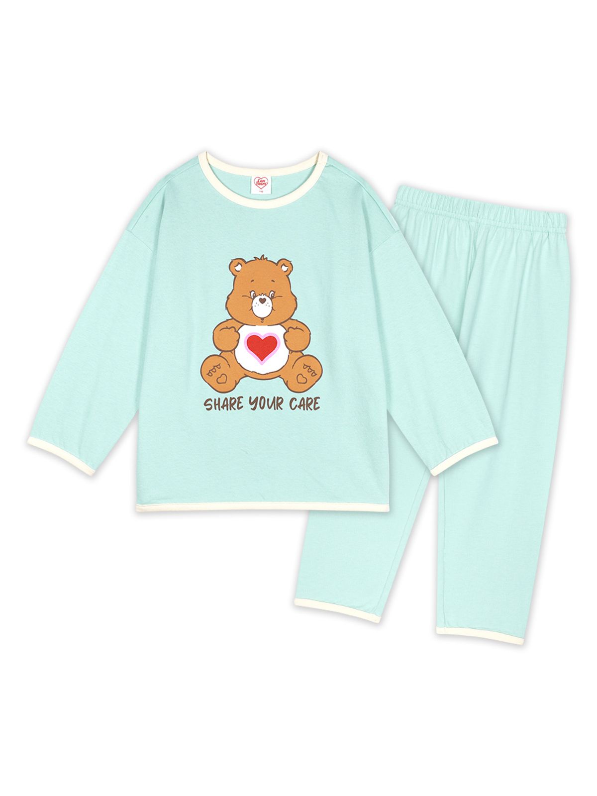 케어베어(CAREBEARS) 쉐어유어케어 배색 루즈핏 상하복