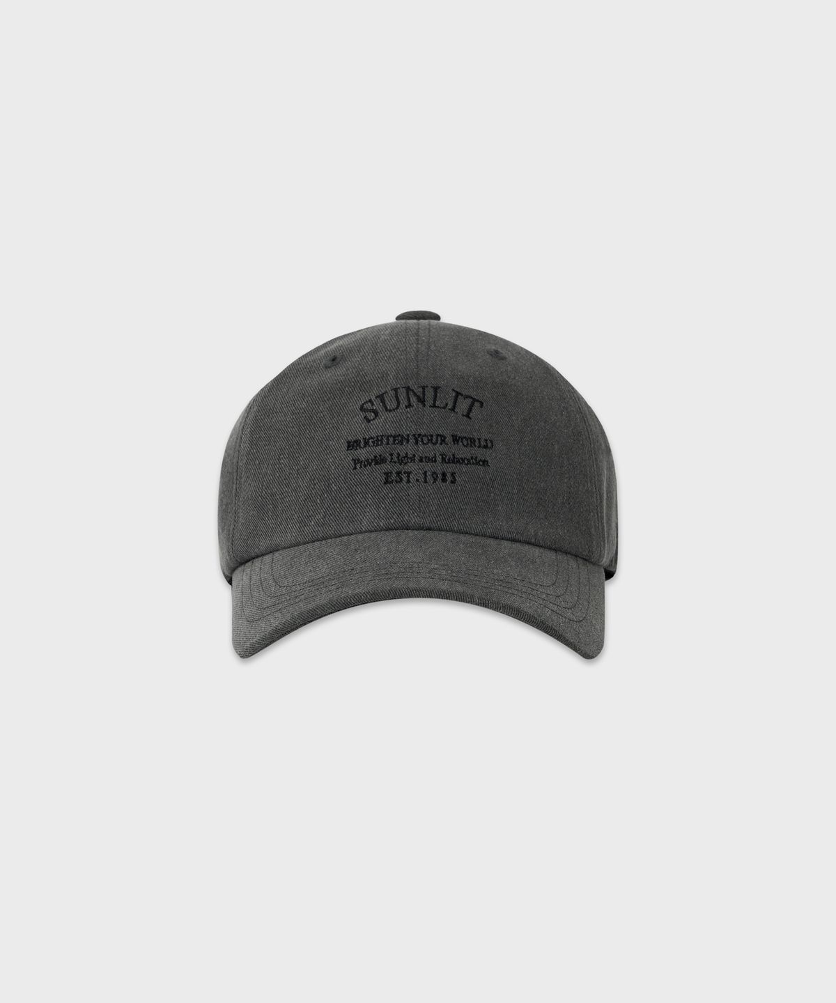 썬릿(SUNLIT) 헤리티지 로고 피그먼트 볼캡 (차콜)