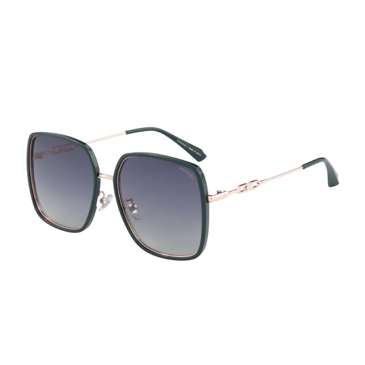 바넬(VHANEL) 패션 메탈 선글라스 자외선차단 VN1610CS 블랙 하바나 다크그린