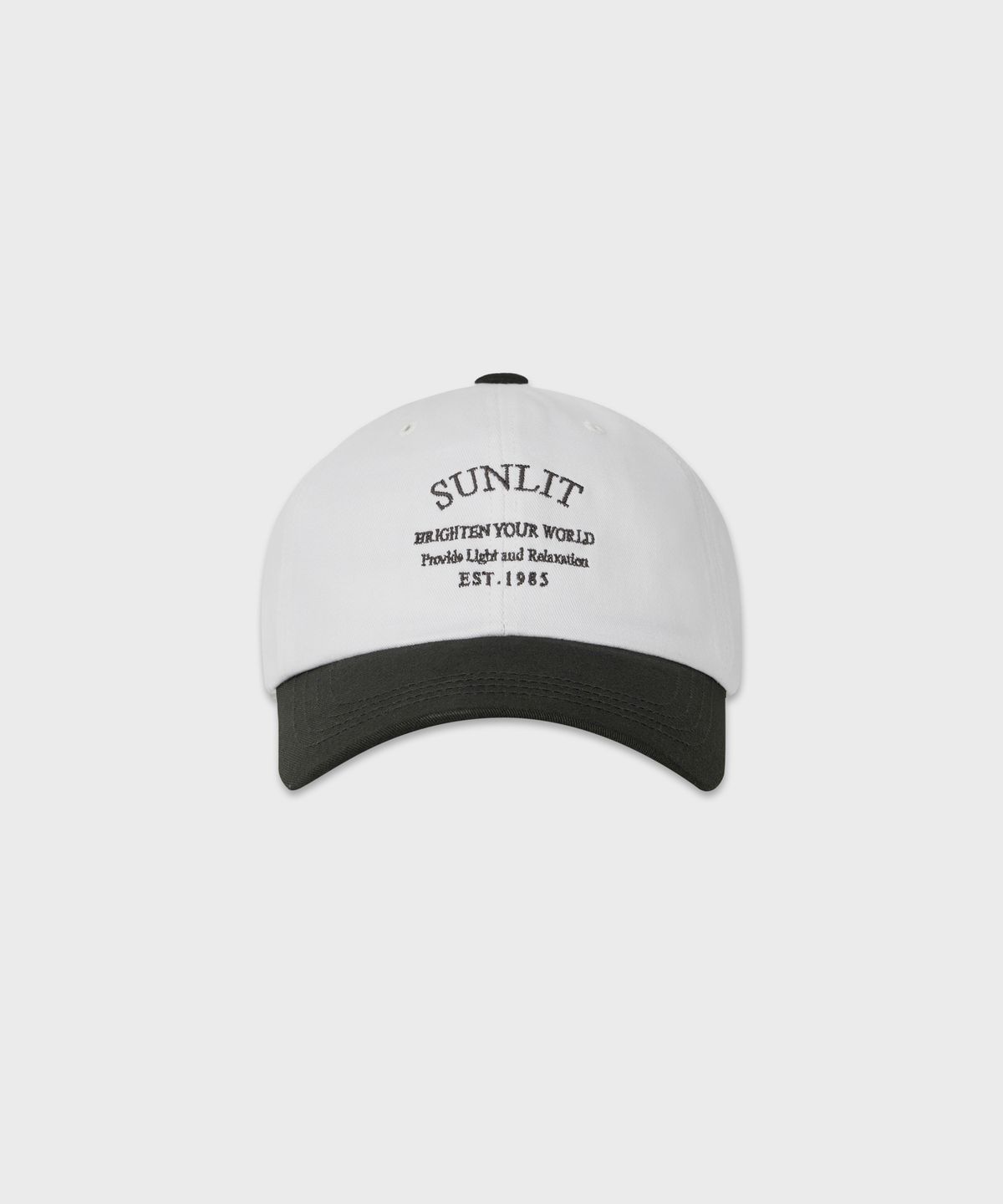 썬릿(SUNLIT) 헤리티지 로고 볼캡 (화이트/차콜)
