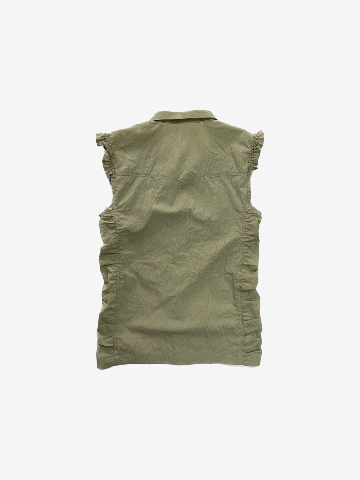 리게(RIGHE) FRILL SHIRT TOP MUSTARD