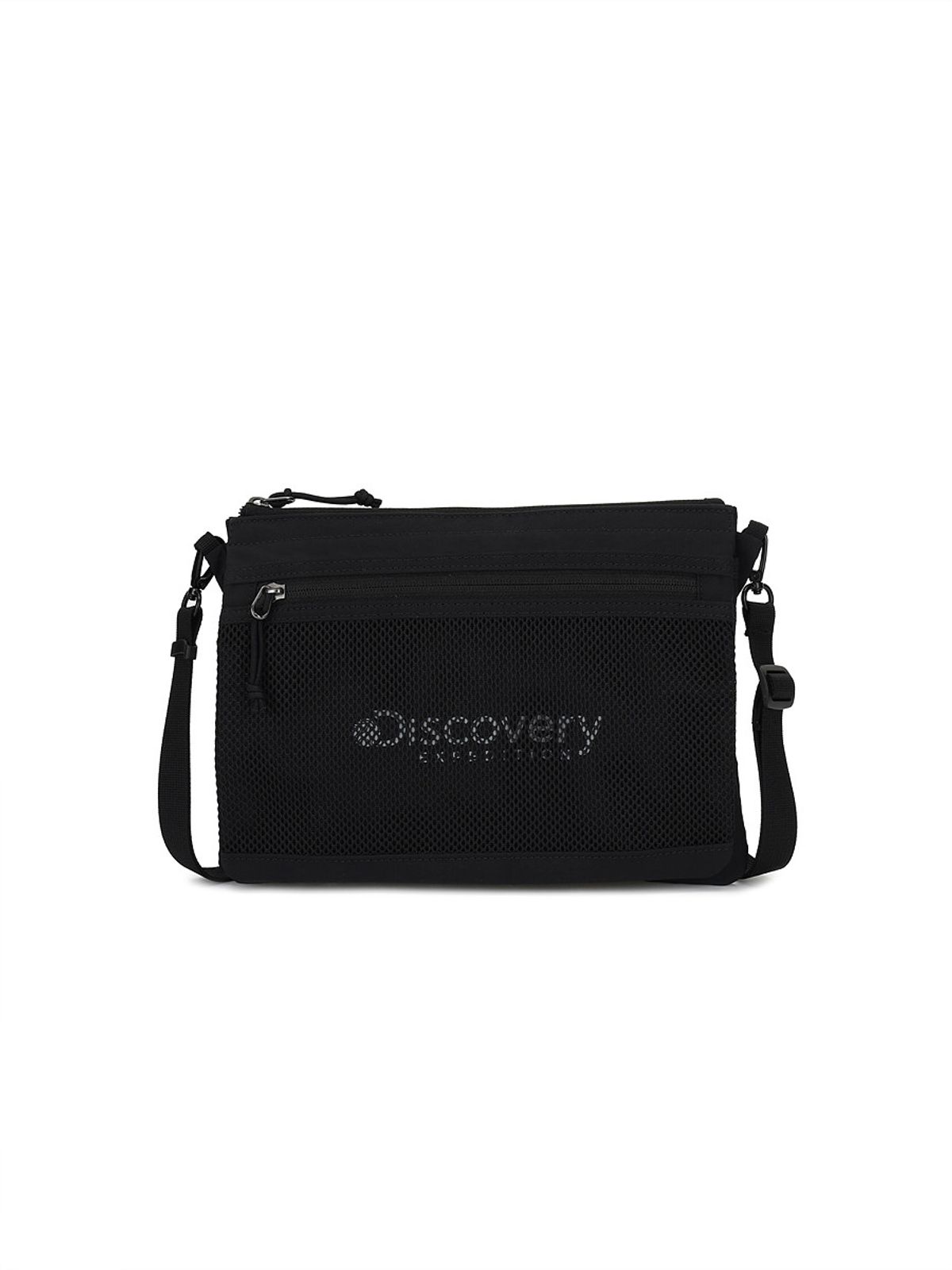 디스커버리 익스페디션(DISCOVERY EXPEDITION) 리프레임 더블바디 크로스백 (BLACK)