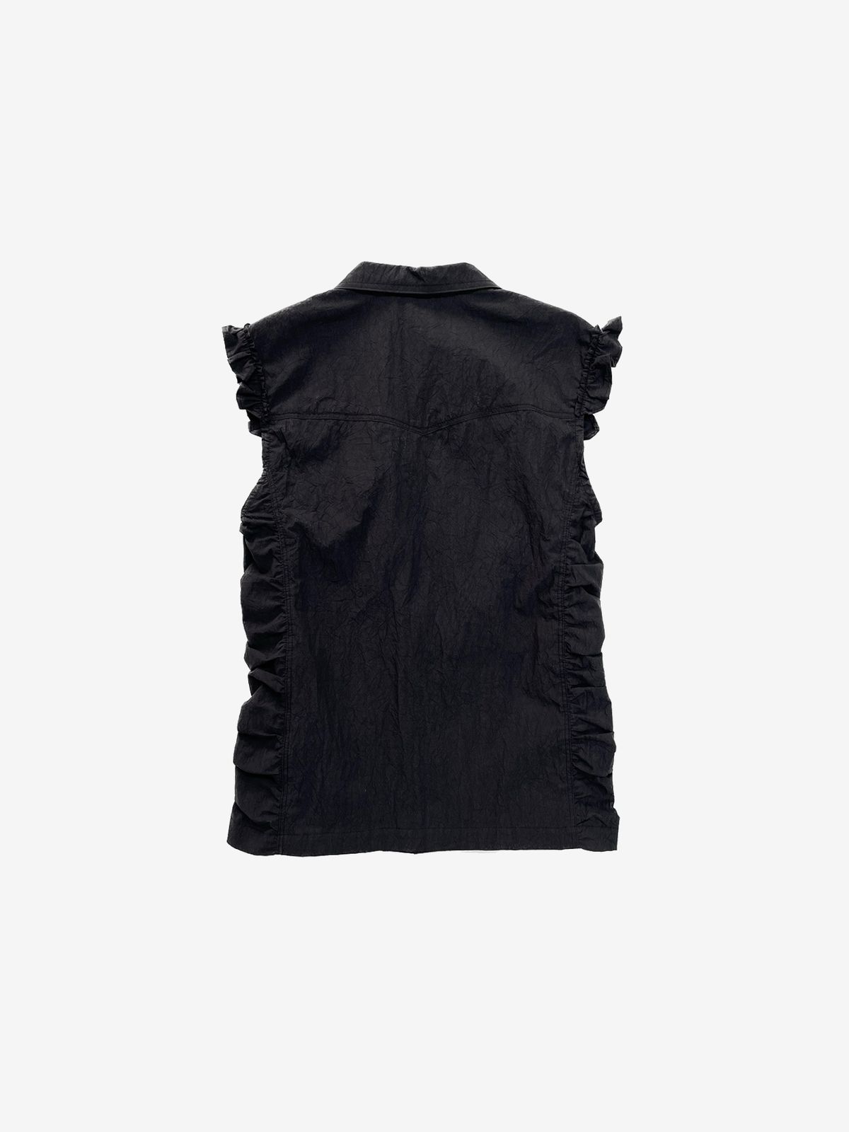 리게(RIGHE) FRILL SHIRT TOP BLACK