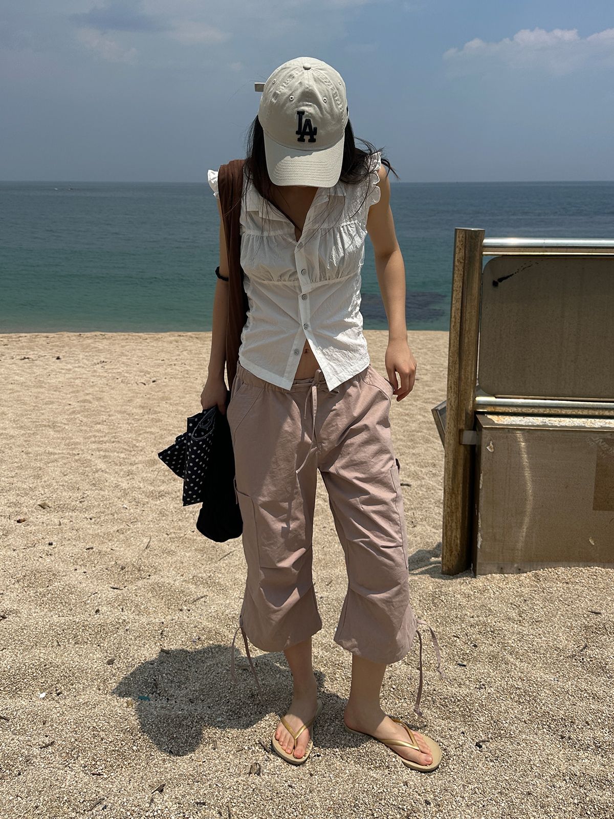 리게(RIGHE) FRILL SHIRT TOP WHITE