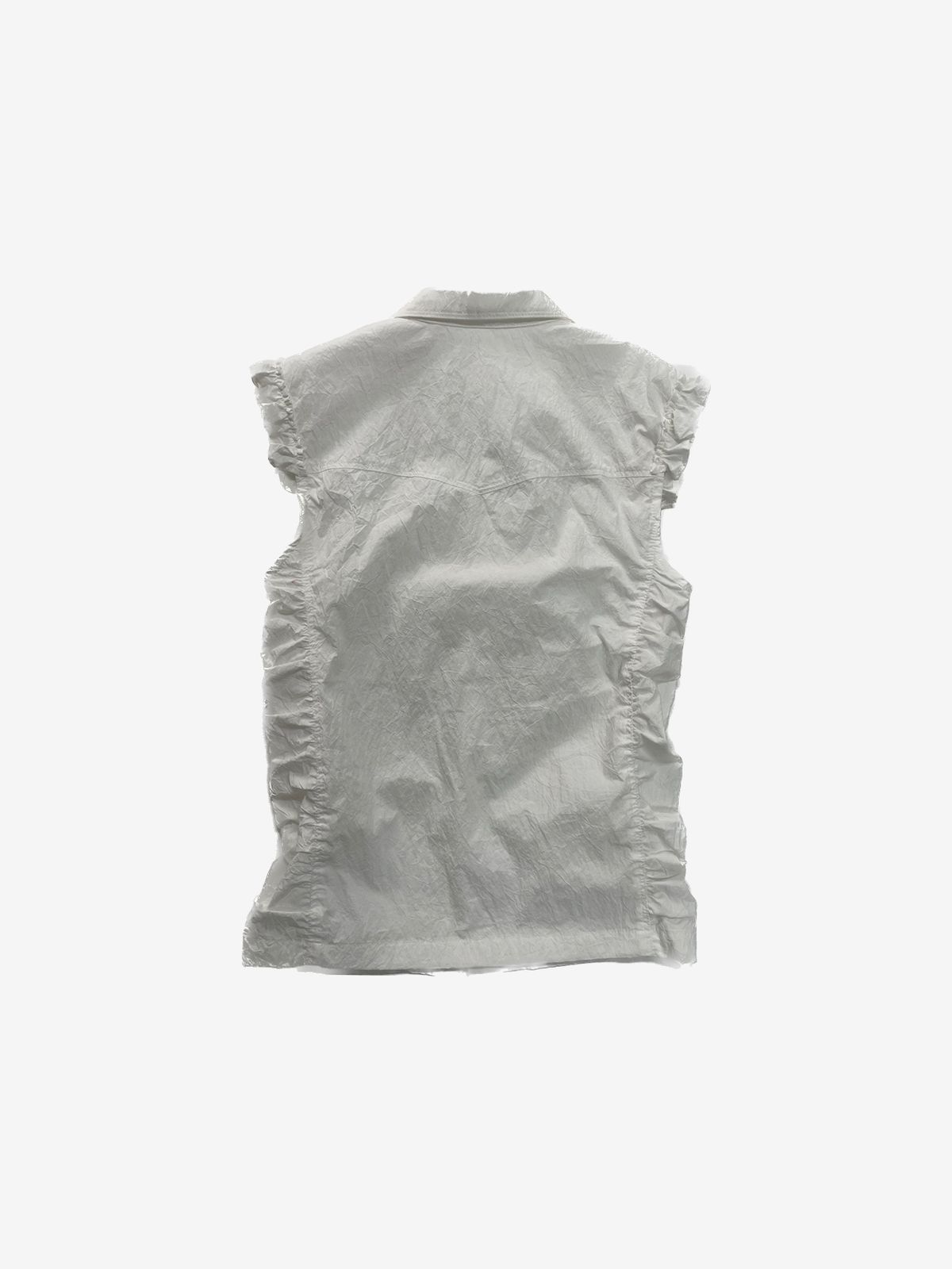 리게(RIGHE) FRILL SHIRT TOP WHITE