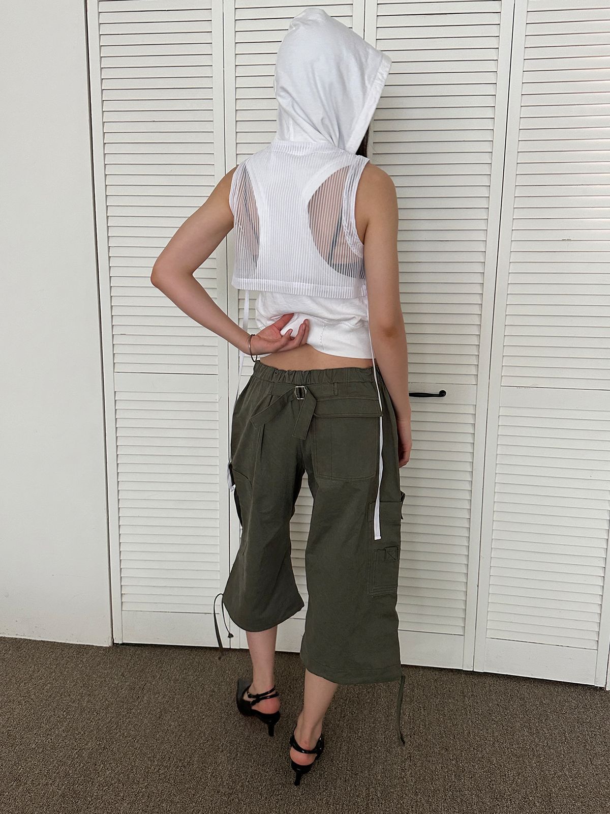 리게(RIGHE) CARGO HALF PANTS KHAKI