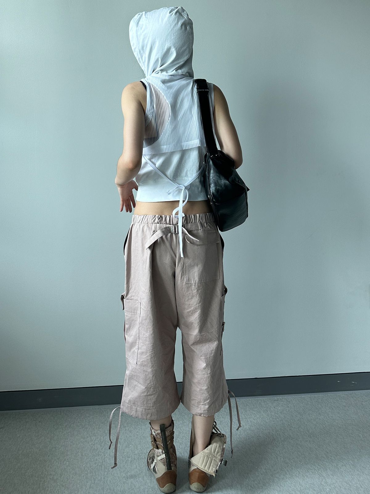 리게(RIGHE) CARGO HALF PANTS LIGHT PINK