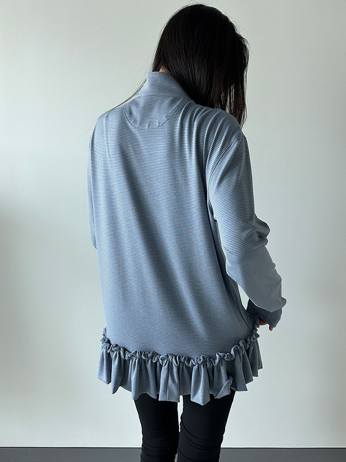 리게(RIGHE) STRIPE WRINKLES TSHIRT BLU