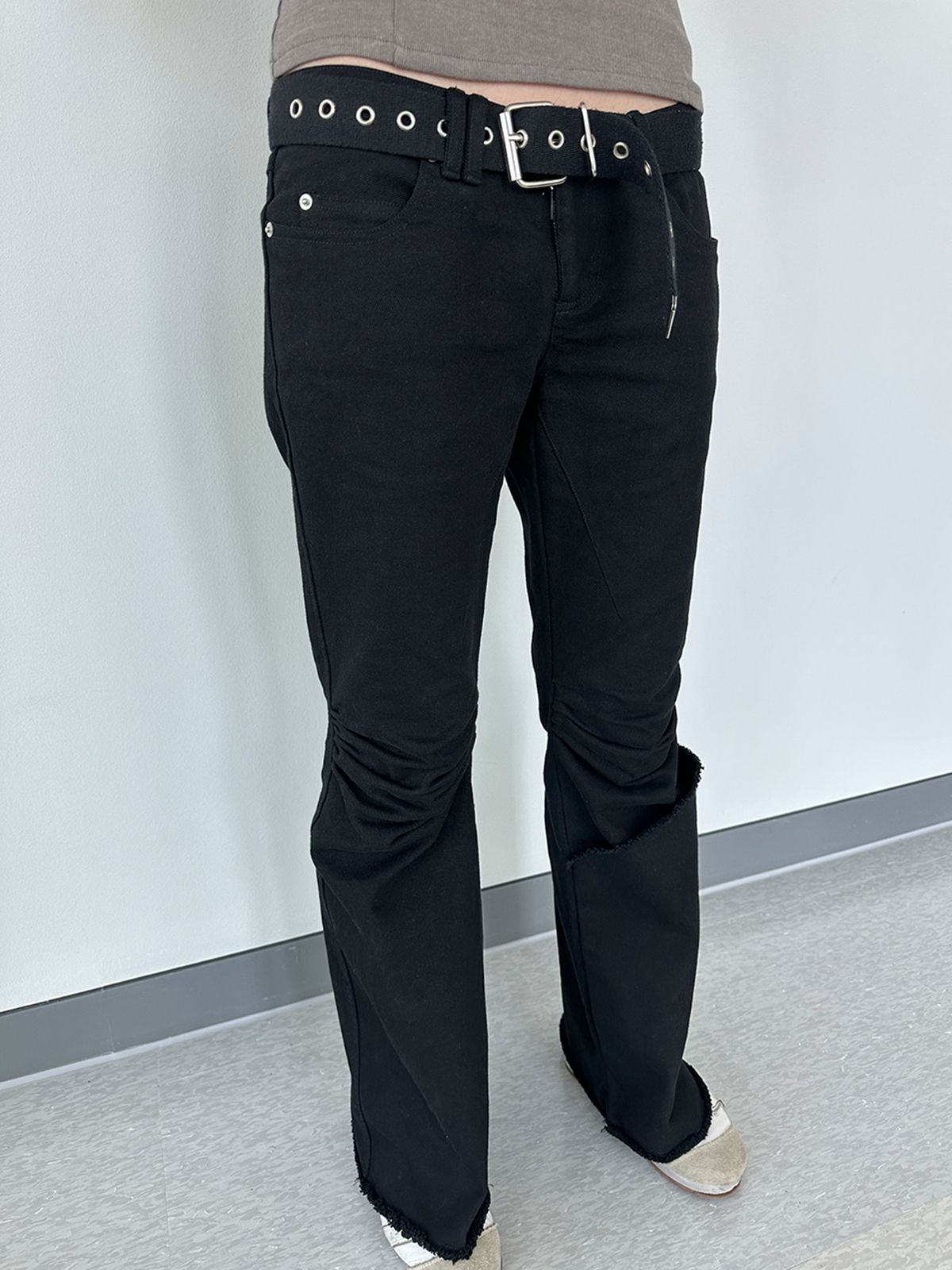리게(RIGHE) LOW RISE PANTS BLACK