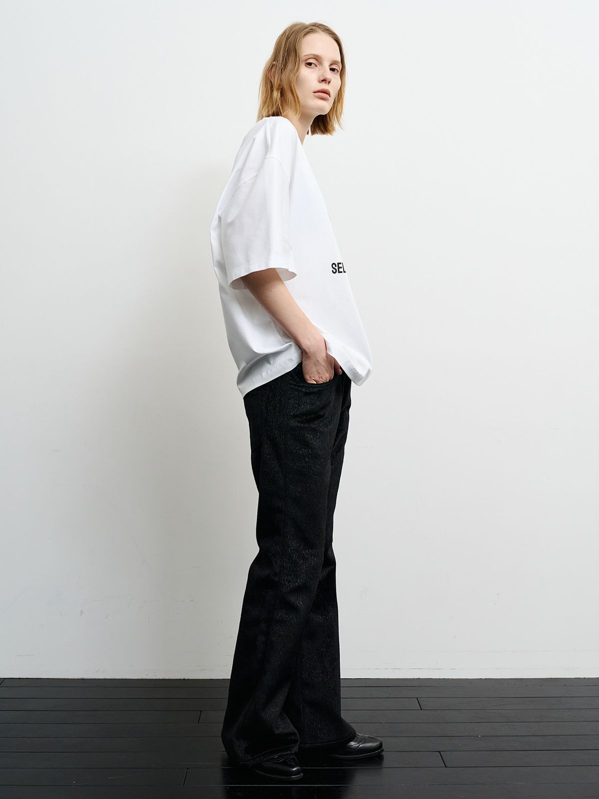 리게(RIGHE) GRAPHIC OVER TSHIRT WHITE