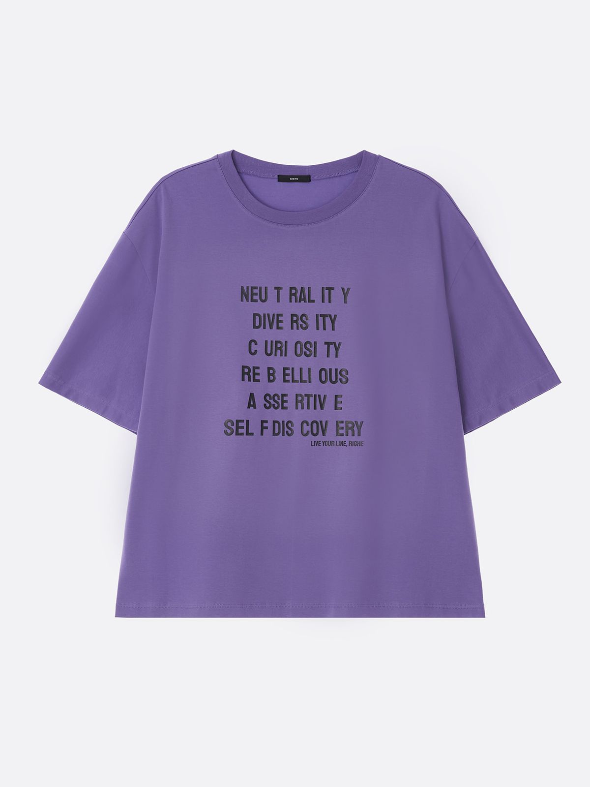리게(RIGHE) GRAPHIC OVER TSHIRT PURPLE